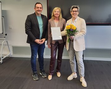 Foto: Christian Gerard und Christine Neu im Hochschulrat der SRH Hochschule für Gesundheit